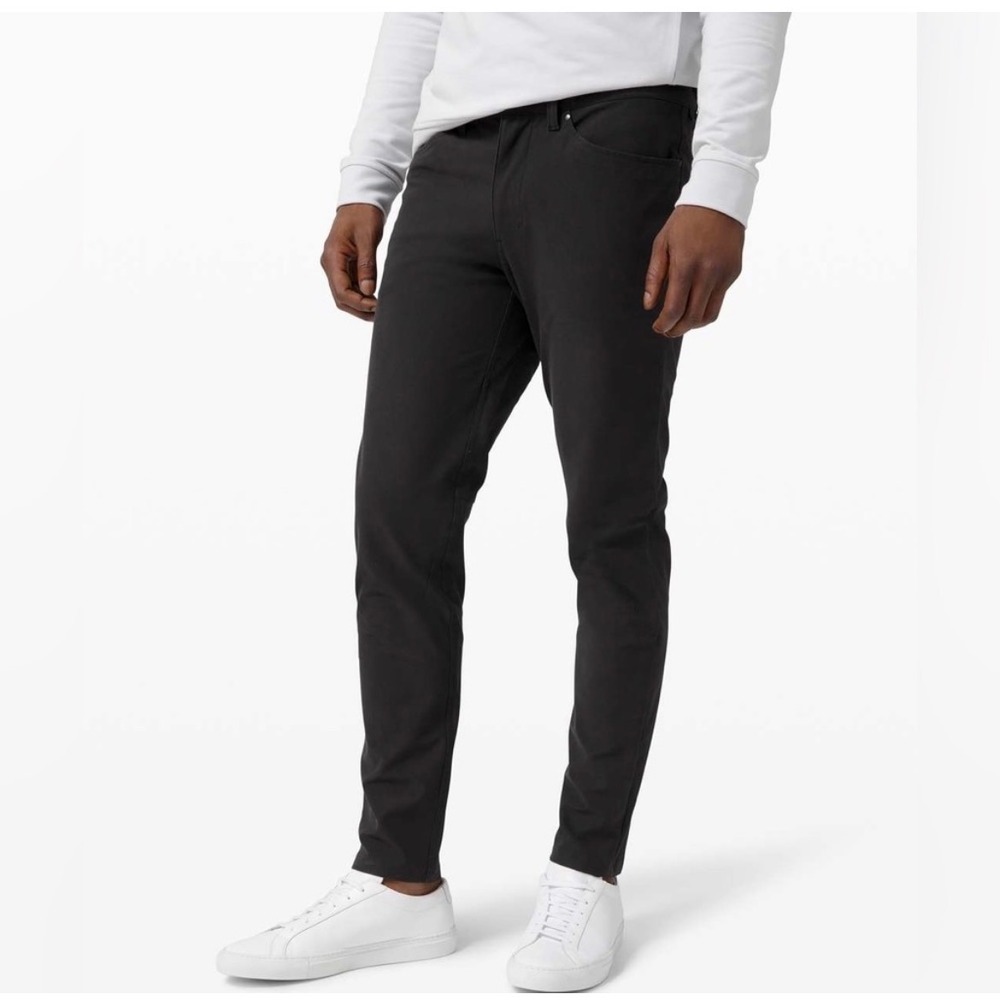 Lululemon ABC Slim Fit Utilitech 34" Jean Pant Black Mens Size 33 LM5AB0S